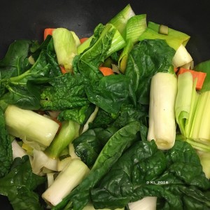Spinat, Lauch, Möhren Gemüse